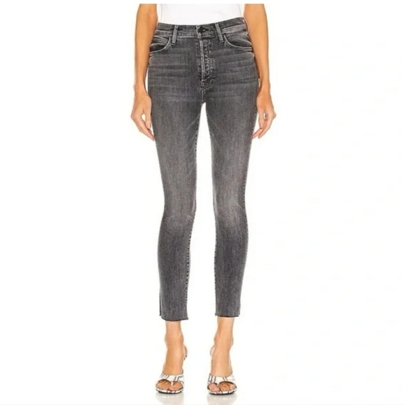 MOTHER The Stunner Ankle Fray Jeans in Friday The 13th - Picture 1 of 12